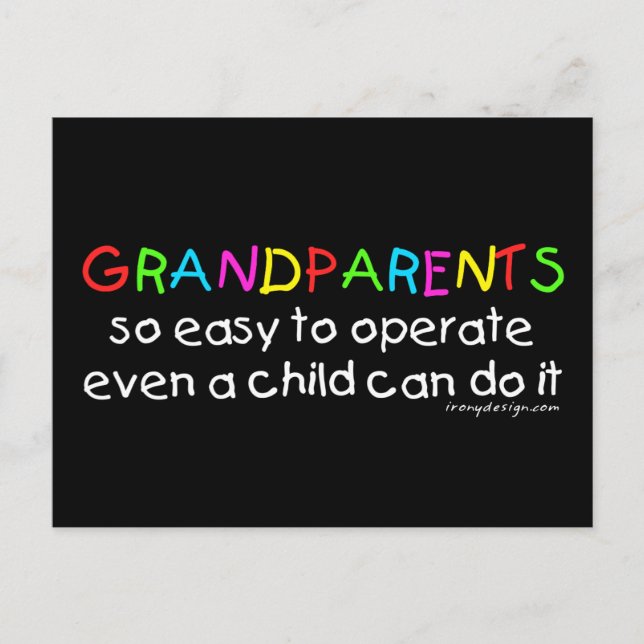 Grandparents Love Saying Postcard (Front)