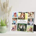Grandparents Love You 8 Photo Collage Plaque<br><div class="desc">Give the world's best grandparents an elegant custom 8 photo collage plaque that they will treasure and enjoy for years. Personalize with eight family photos of grandchildren, children, other family members, pets, etc., customize the expression to "I Love You" or "We Love You, " and whether they are called "Grandma...</div>