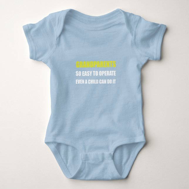 Grandparents Operate Baby Bodysuit (Front)