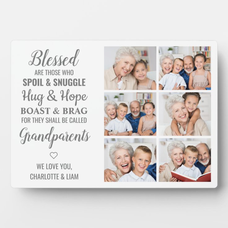 Grandparents Photo Collage Plaque Zazzle