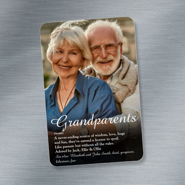 Grandparents Photo Fun Quote Definition Magnet (Grandparents Photo Fun Quote Definition Magnet)