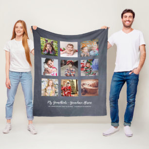 GRANDPARENTS PHOTO GIFTS - Chalkboard Fleece Blanket