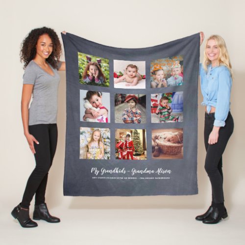 GRANDPARENTS PHOTO GIFTS _ Chalkboard Fleece Blanket