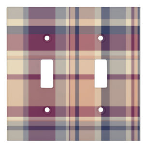 Grandparents plaid cloth napkins light switch cover