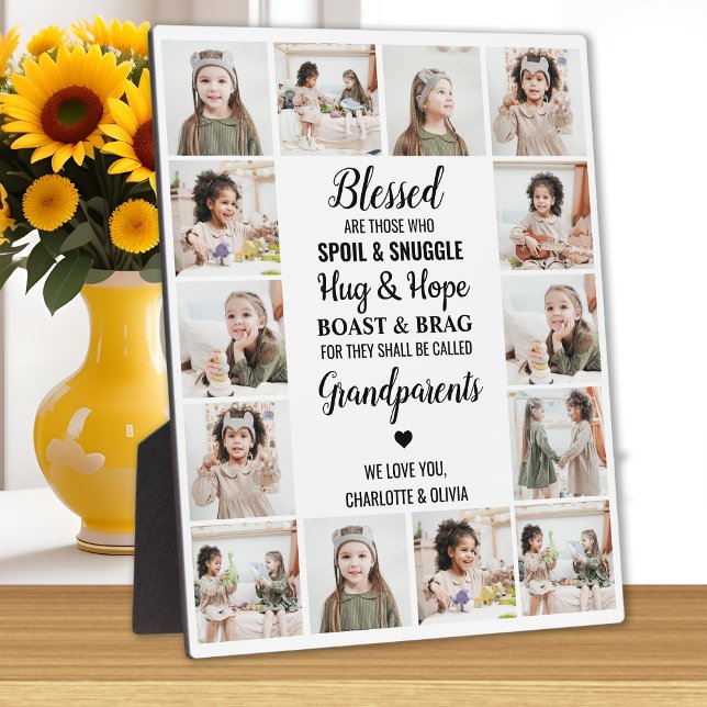 Grandparents Poem Personalized 14 Photo Collage Plaque (Creator Uploaded)