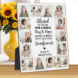 Grandparents Poem Personalized 14 Photo Collage Plaque<br><div class="desc">Celebrate your grandparents with a custom photo collage plaque. This unique grandparents quote plaque is the perfect gift whether its a birthday, Grandparents day or Christmas. We hope your special keepsake grandma plaque will become a treasured keepsake for years to come. . Quote " Blessed are those who Spoil &...</div>