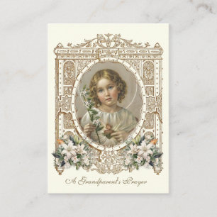 Grandparents Prayer for Grandchildren sacred Heart Place Card