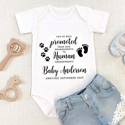 Grandparents Pregnancy Announcement Personalized Baby Bodysuit