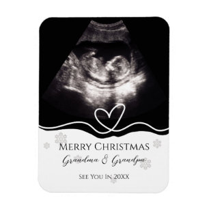 Grandparents Pregnancy Announcement Ultrasound  Magnet