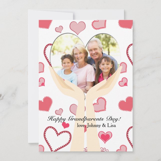 Grandparents Special Love Photo Card (Front)