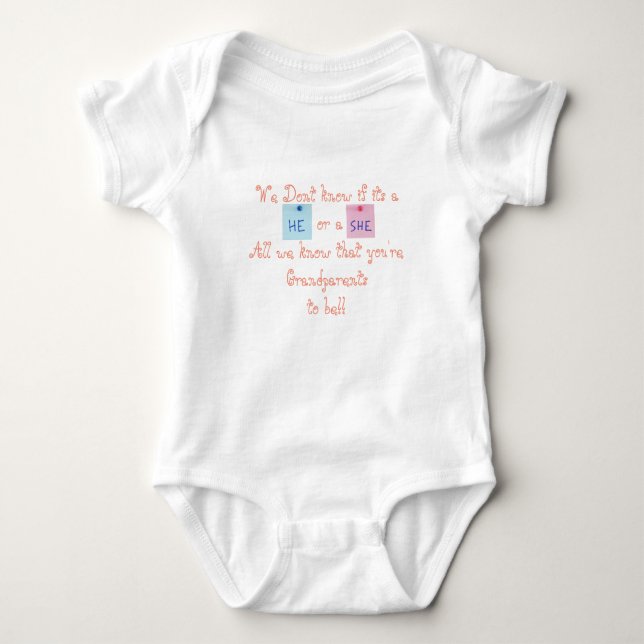 Grandparents to be baby bodysuit (Front)
