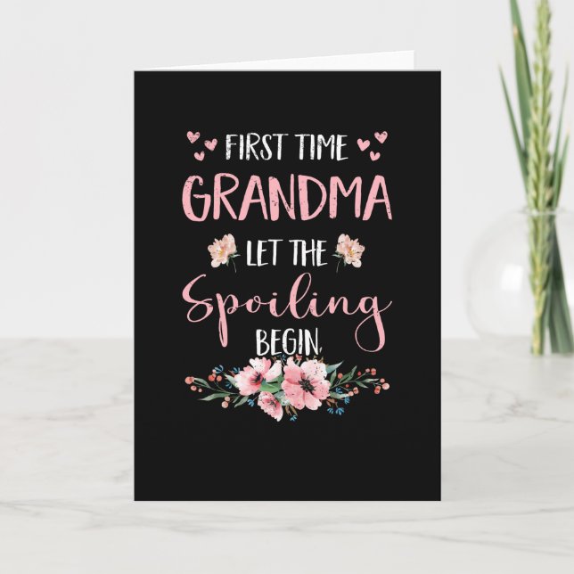 Grandparents-to-be Grandparents Great Grandma Card (Front)