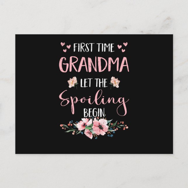 Grandparents-to-be Grandparents Great Grandma Postcard (Front)