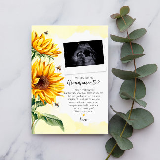 Grandparents to be Poem from Bump Sunflower Invitation