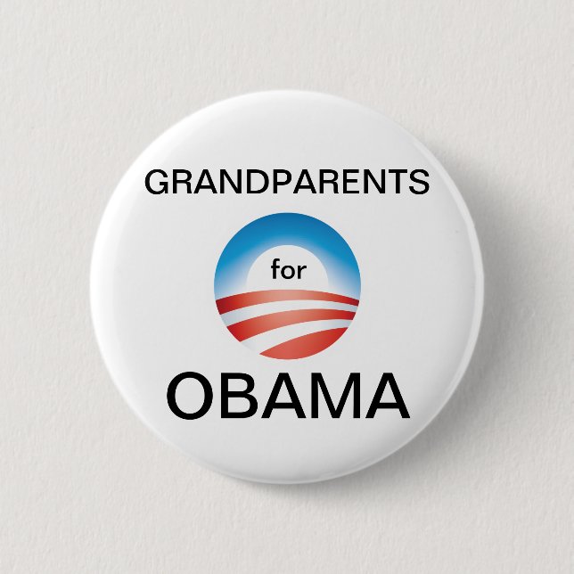 Grandparents Vote Obama Pinback Button (Front)