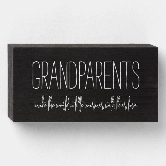 "Grandparents" Wood Box Sign (Front Horizontal)