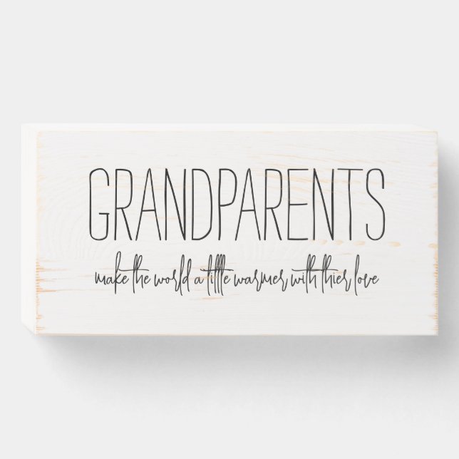 "Grandparents" Wood Box Sign (Front Horizontal)