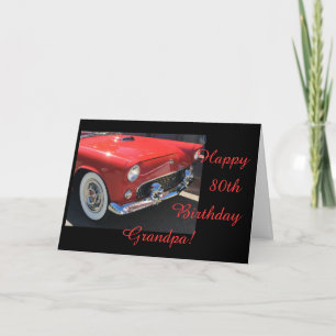 Grandpa's 80th birthday - Antique car Card