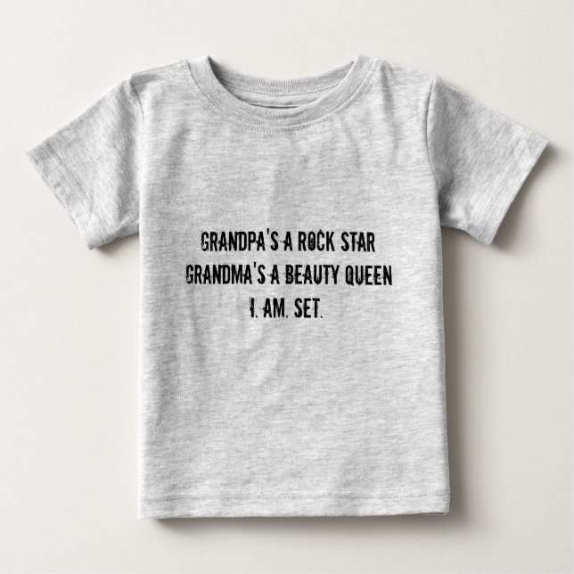 Grandpa's a rock star baby T-Shirt (Front)