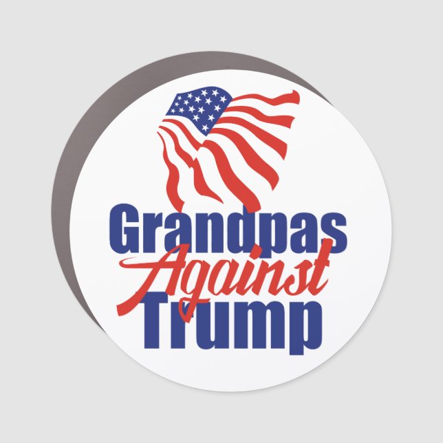 Grandpas Against Trump 2024 Election Political Car Magnet (Front)