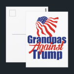 Grandpas Against Trump 2024 Election Political Postcard<br><div class="desc">Grandfathers against Donald Trump unite with this Anti Trump granddad postcard that features the American flag in red,  white,  and blue for the 2024 election.</div>