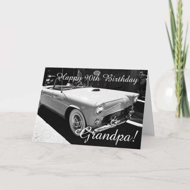 Grandpa's birthday - Antique car Card (Front)