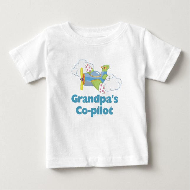 Grandpa's Co-pilot Baby T-Shirt (Front)