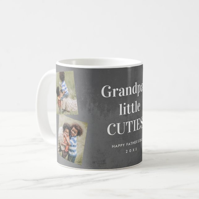 Grandpa's cuties photo collage Father's Day Coffee Mug (Front Left)