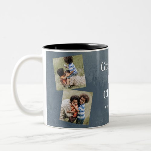 Grandpas Cuties Photo Collage Fathers Day Two_Tone Coffee Mug