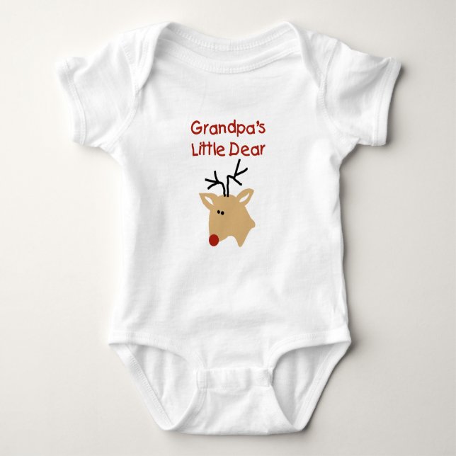 Grandpa's  Dear Grandpa Christmas Baby Bodysuit (Front)