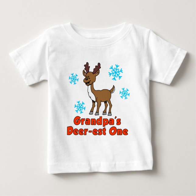 Grandpa's Deer-est One Baby T-Shirt (Front)