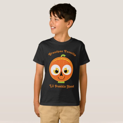 Grandpas Favorite Lil Pumpkin Head T_Shirt