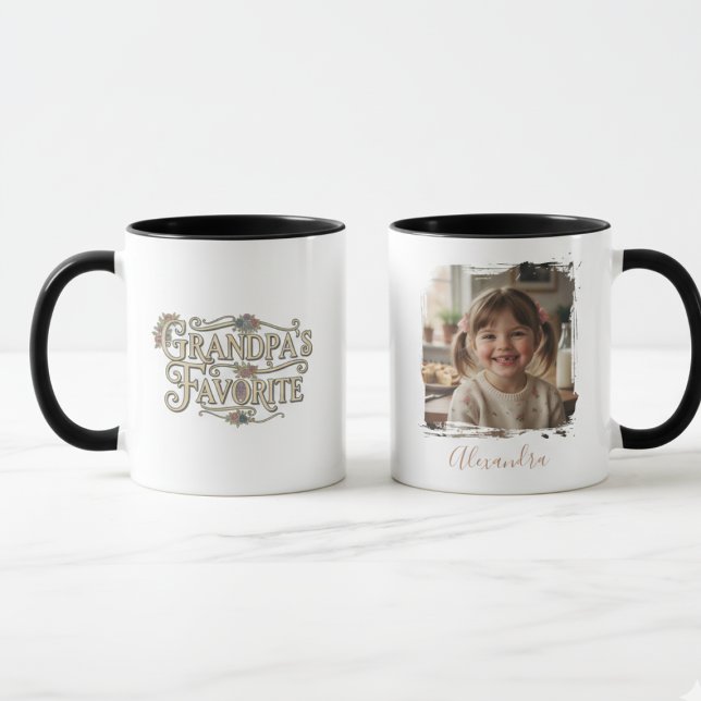 Grandpa's Favorite Personalized Photo Mug (Grandpa's Favorite Personalized Coffee mug)