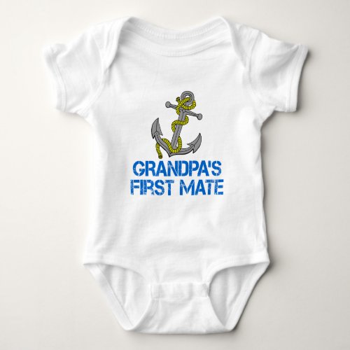 Grandpas First Mate Baby Bodysuit