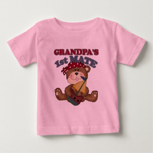 Grandpas First Mate Pirate Baby T_Shirt