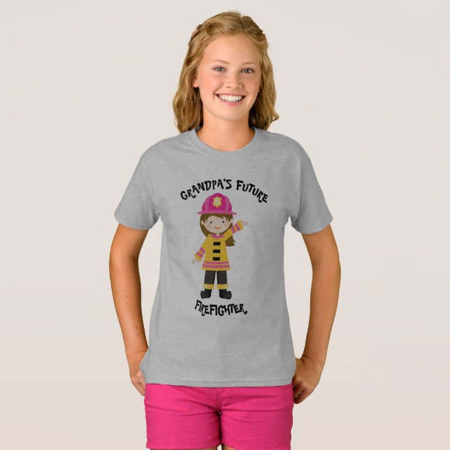 Grandpa's Future Firefighter T-Shirt (Front Full)