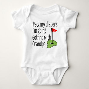 Grandpa's Golfing Buddy Baby Bodysuit