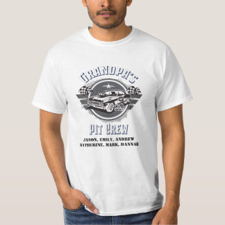 Grandpa's Grandchildren Pit Crew Race Car  T-Shirt