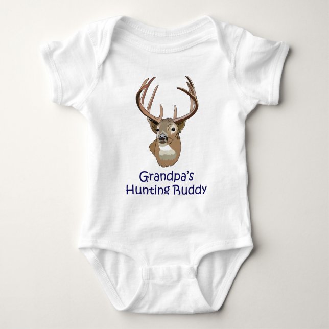 Grandpa's Hunting buddy Baby Bodysuit (Front)