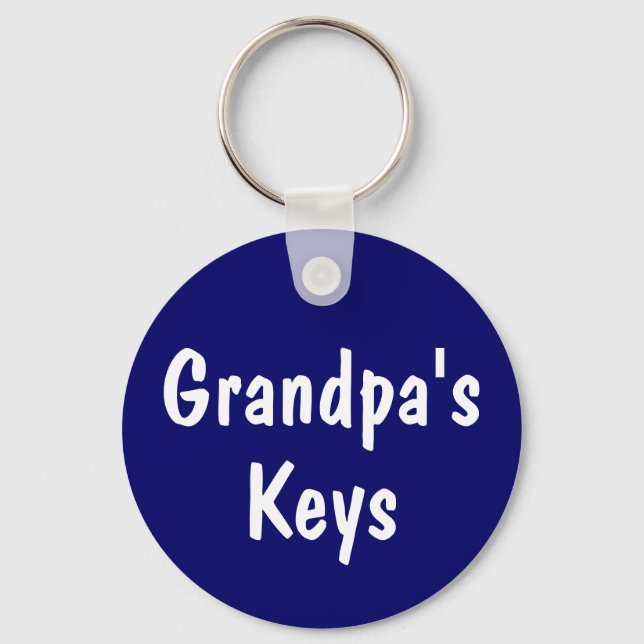Grandpa's Keys Keychain (Front)