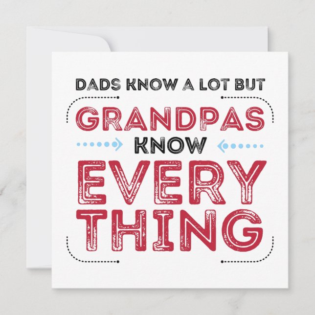 Grandpas Know Everything, Father's Day Grandpa Card (Front)