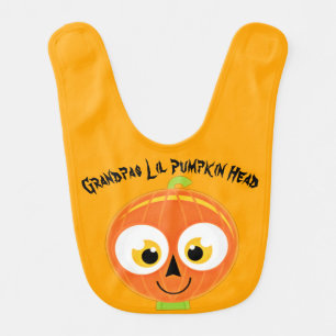 Grandpas Lil Pumpkin Head Bib