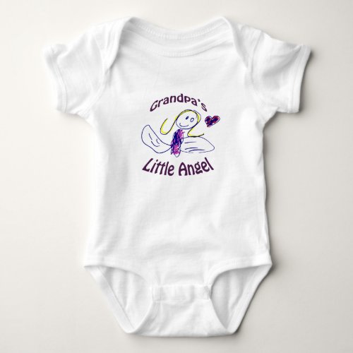 Grandpas Little Angel Baby Bodysuit