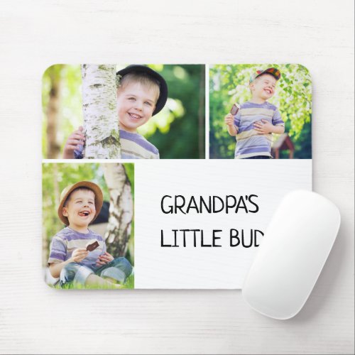 Grandpas Little Buddy 3 Photo Child Grandson  Mouse Pad