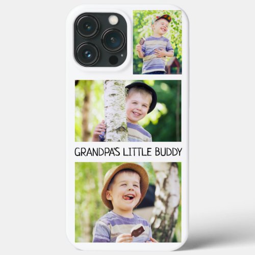 Grandpas Little Buddy Grandchild Photo Collage iPhone 13 Pro Max Case