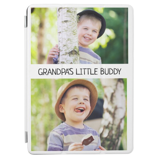 Grandpa's Little Buddy Grandchild Photo Collage  iPad Air Cover (Front)