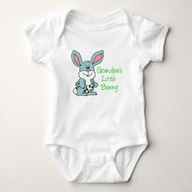 Grandpa's Little Bunny Baby Bodysuit (Front)