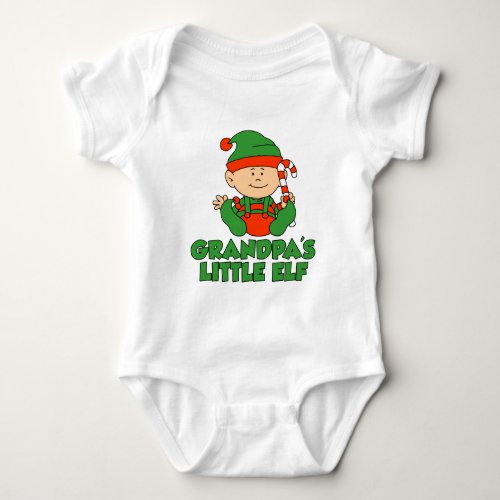 Grandpas Little Elf Baby Bodysuit