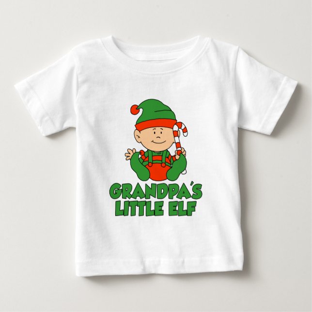 Grandpa's Little Elf Baby T-Shirt (Front)