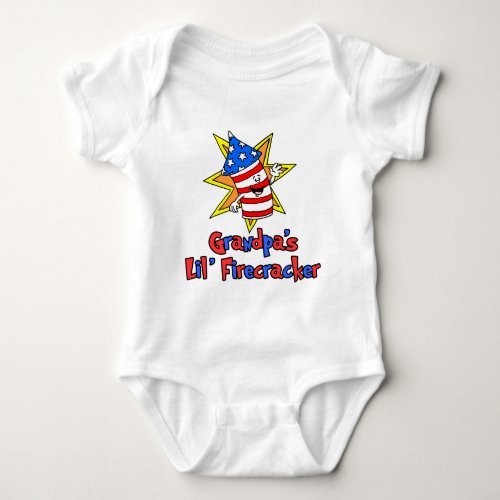 Grandpas Little Firecracker Baby Bodysuit